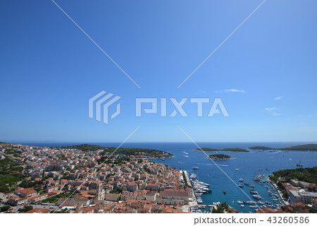Panorama of Hvar island in Croatia 43260586