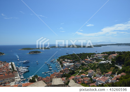 Panorama of Hvar island in Croatia 43260596