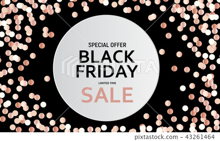 Black Friday Sale Banner Template. Vector Illustration 43261464