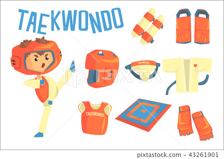 Boy Taekwondo Fighter, Kids Future Dream Professional Martial Arts Sportive Career Illustration With 43261901