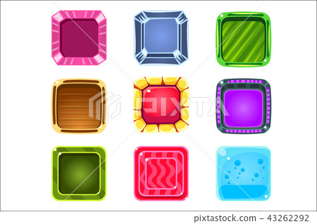 Colorful Gems Flash Game Element Templates Design Set With Square Candy For Three In The Row Type Of Colorful Gems Flash Game Element Templates Design Set With Square Candy For Three In The Row Type Of 43262292