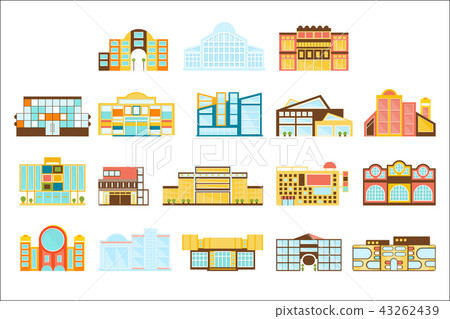 Shopping Mall, Department Store And Supermarket Shops Architecture Ideas Set Shopping Mall, Department Store And Supermarket Shops Architecture Ideas Set 43262439