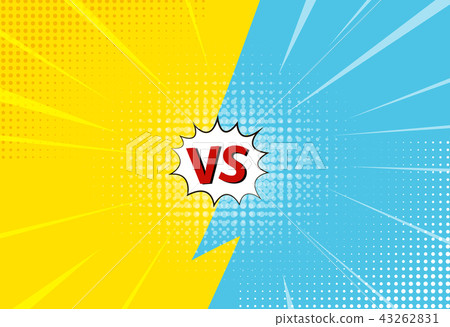 Versus letters figh background in pop art style. Vector Illustration Versus letters figh background in pop art style. Vector Illustration 43262831