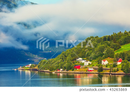 Norway fjord village landscape 43263869