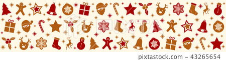 Christmas banner with beautiful ornaments. Vector. Christmas banner with beautiful ornaments. Vector. 43265654