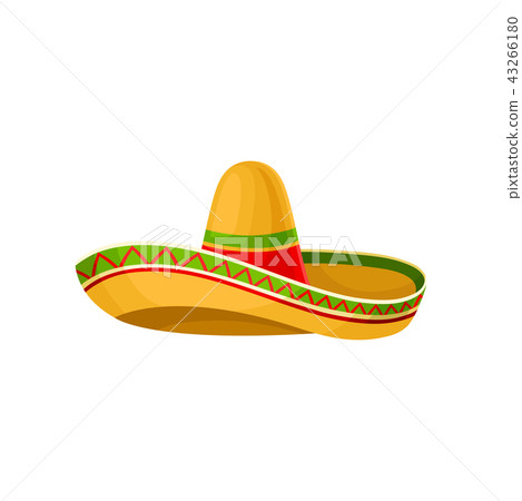 Mexican sombrero hat vector Illustration on a white background 43266180
