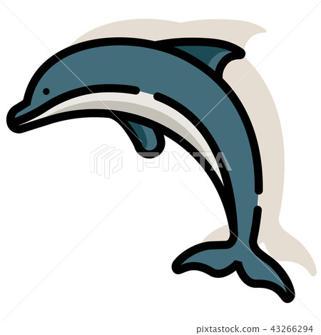 Dolphin LineColor illustration Dolphin LineColor illustration 43266294