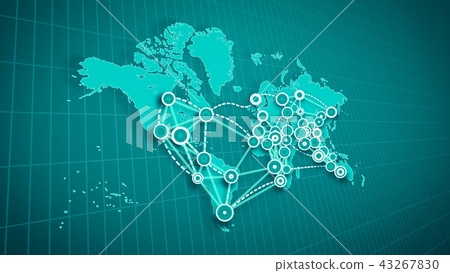 Abstract World Map Point Connecting 43267830