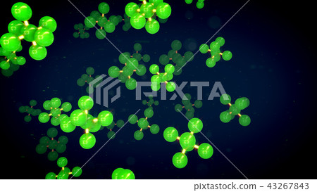 Abstract Molecular Structures Flying Around Abstract Molecular Structures Flying Around 43267843