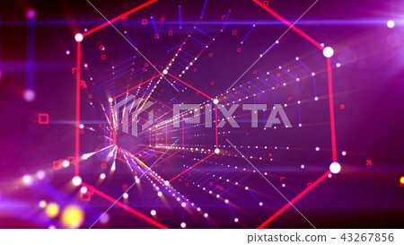 Psychedelic hexagonal portal in violet backdrop Psychedelic hexagonal portal in violet backdrop 43267856