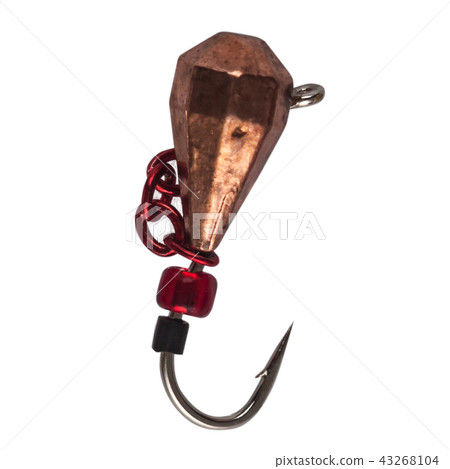 Fishing mormyshka Wobbler fishing theme over white Fishing mormyshka Wobbler fishing theme over white 43268104