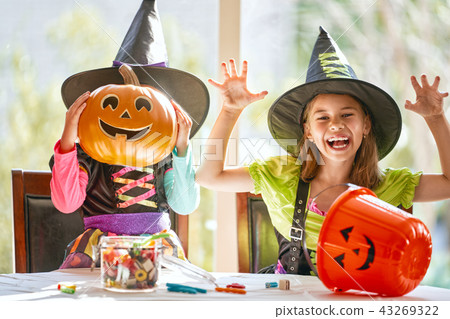 children on Halloween children on Halloween 43269322