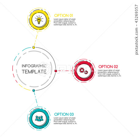 Business infograph with hand drawn icons.  Vector. 43269357