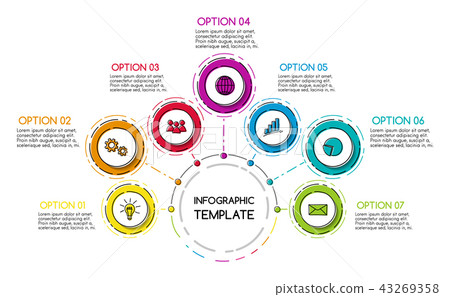 Colorful infographic template with icons. Vector. Colorful infographic template with icons. Vector. 43269358