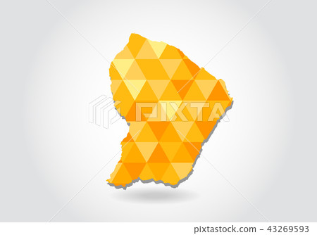 Geometric polygonal style vector map 43269593