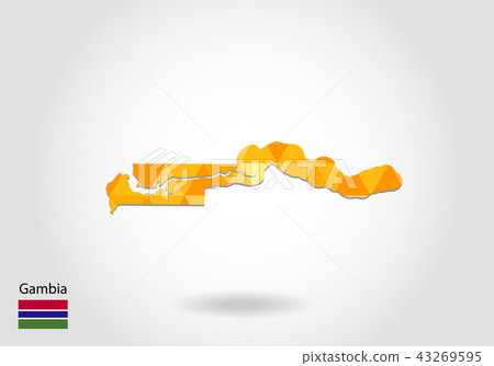 Geometric polygonal style vector map 43269595