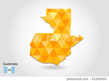 Geometric polygonal style vector map 43269604