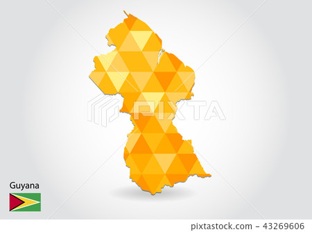 Geometric polygonal style vector map 43269606