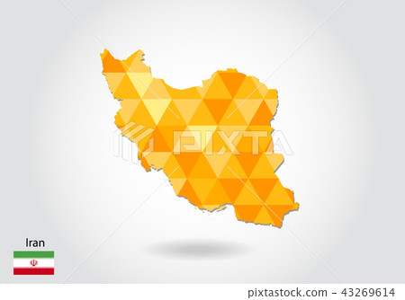 Geometric polygonal style vector map 43269614