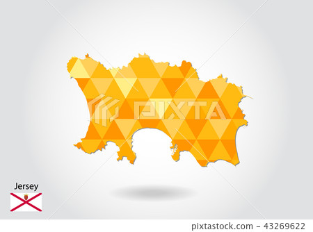 Geometric polygonal style vector map 43269622
