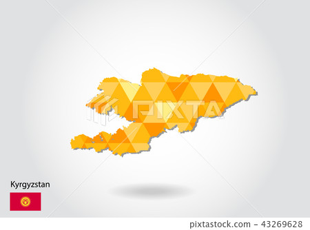 Geometric polygonal style vector map 43269628