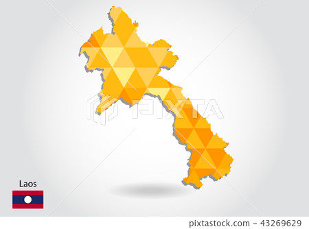 Geometric polygonal style vector map Geometric polygonal style vector map 43269629