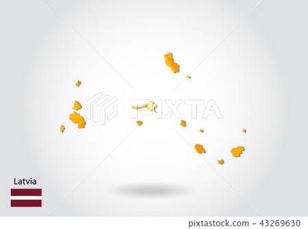 Geometric polygonal style vector map Geometric polygonal style vector map 43269630