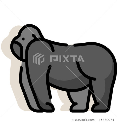 Gorilla LineColor illustration Gorilla LineColor illustration 43270074