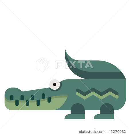 Crocodile flat illustration 43270082