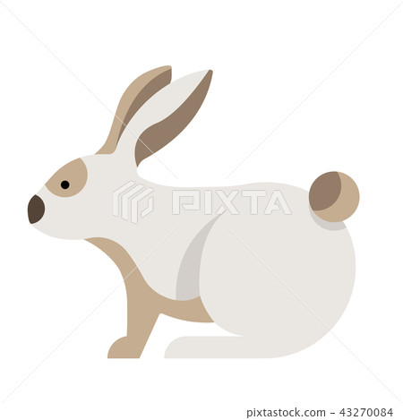 Rabbit flat illustration-插圖素材 [43270084] - PIXTA圖庫