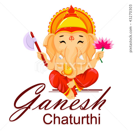Happy Ganesh Chaturthi greeting card 43270303