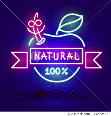 neon sign natural Apple glows in the dark neon sign natural Apple glows in the dark 43270434