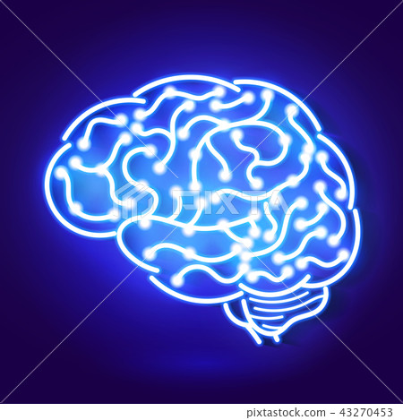 Vector illustration of human brain. Vector illustration of human brain. 43270453