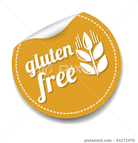 Gluten Free Sticker Isolated White Background 43271470