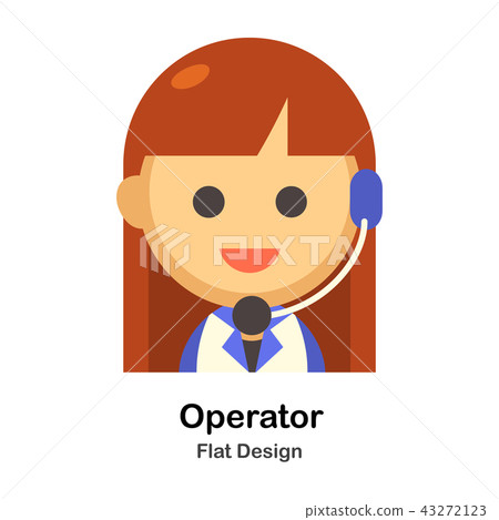Operator Flat Illustration 43272123