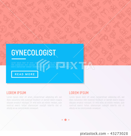 Gynecologist concept with thin line icons Gynecologist concept with thin line icons 43273028