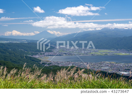 Nagano Prefecture Mt Fuji Seen From The Sign Stock Photo 43273647 Pixta