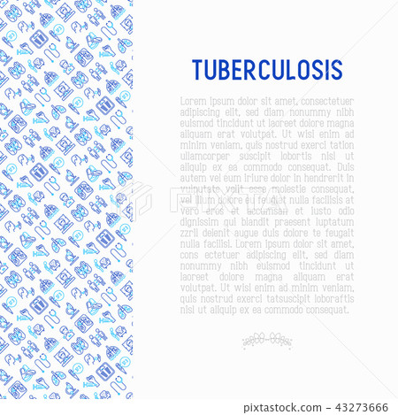Tuberculosis concept with thin line icons Tuberculosis concept with thin line icons 43273666