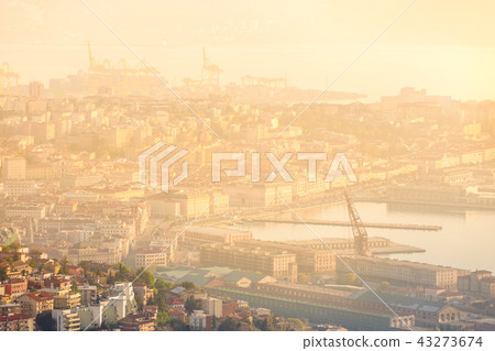 Aerial view of Trieste, Italy. Aerial view of Trieste, Italy. 43273674