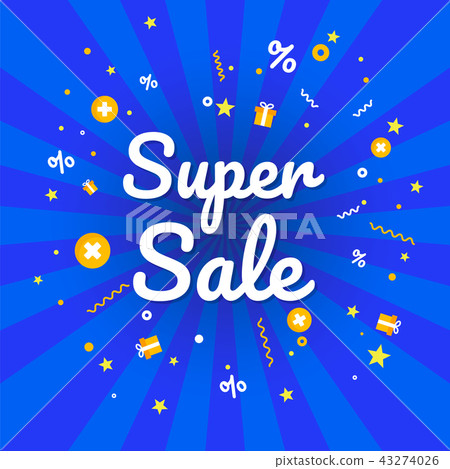 Super sale banner. Discount banner.  43274026