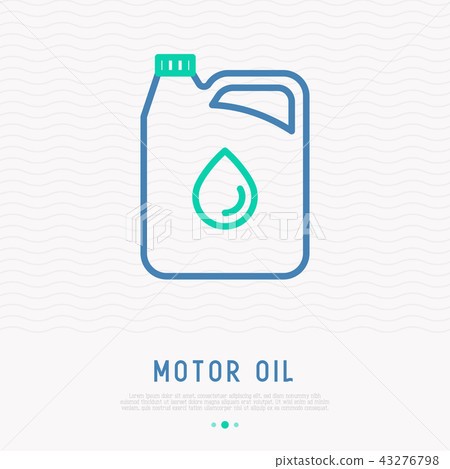 Gallon of motor oil thin line icon 43276798