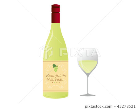 White Wine Beaujolais Nouveau Character Included Stock Illustration White Wine Beaujolais Nouveau Character Included Stock Illustration