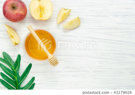 Table top view decoration Rosh Hashana background  43279026