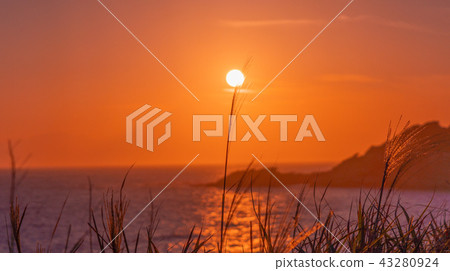 Autumn twilight (viewing Mt. Fuji from Hayama) 43280924