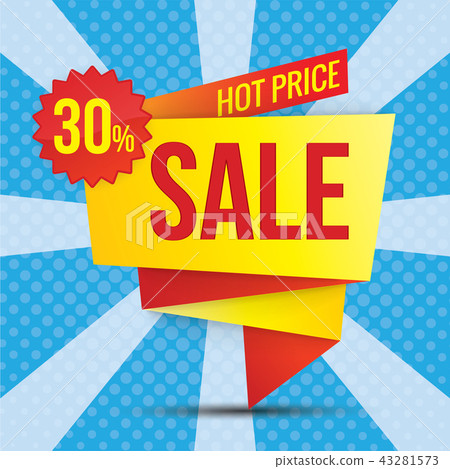 Sale banner template design, Hot price 43281573