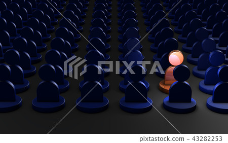 Abstract 3DCG Illustrating Identity 43282253