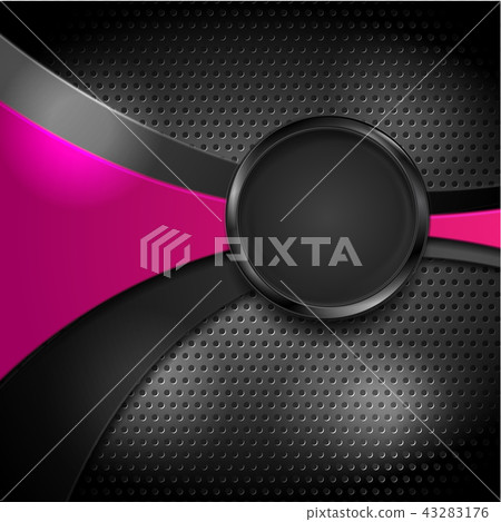 Abstract waves and circle on perforated texture-插圖素材 [43283176] - PIXTA圖庫