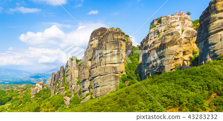 Mountain scenery with Meteora rocks and Monastery 43283232