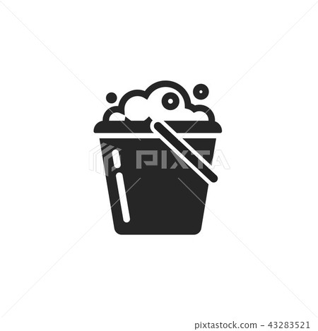 bucket full of water clipart black