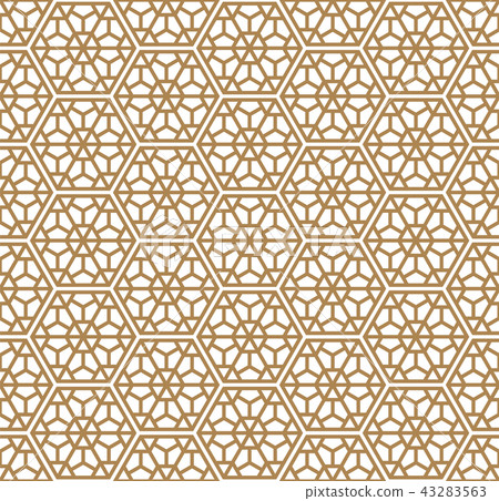 Seamless pattern based on Japanese ornament Kumiko Seamless pattern based on Japanese ornament Kumiko 43283563